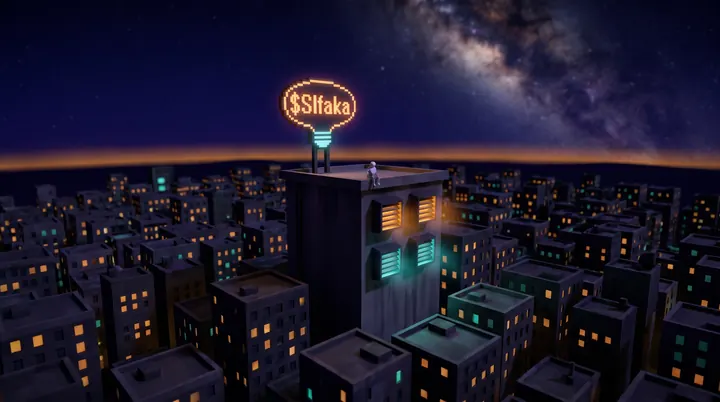 The datacenter tower under the night sky